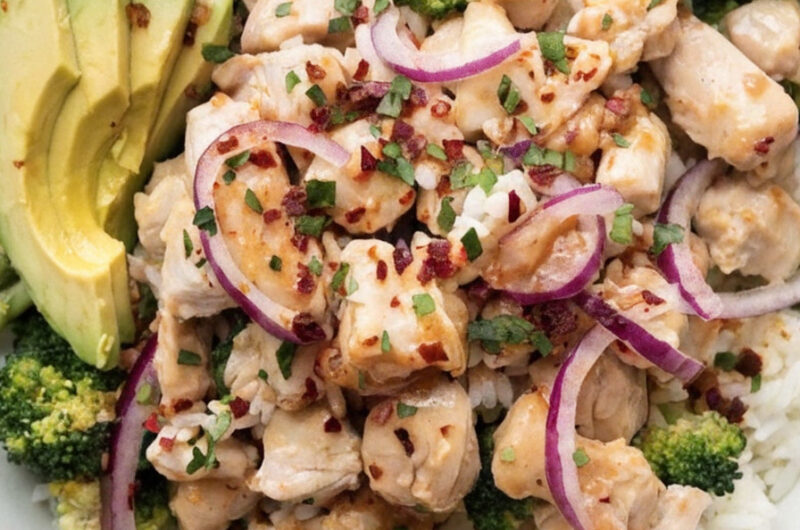 Sticky Garlic Butter Chicken Bowls