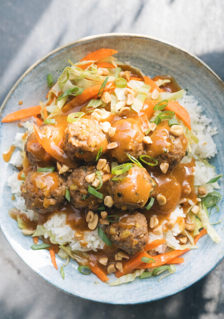 Sweet Chili Chicken Meatball Bowls
