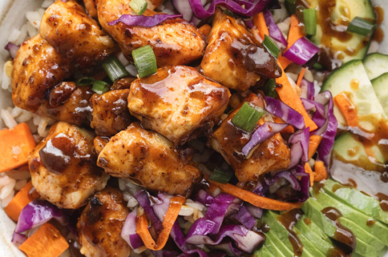 Easy BBQ Chicken Rice Bowls