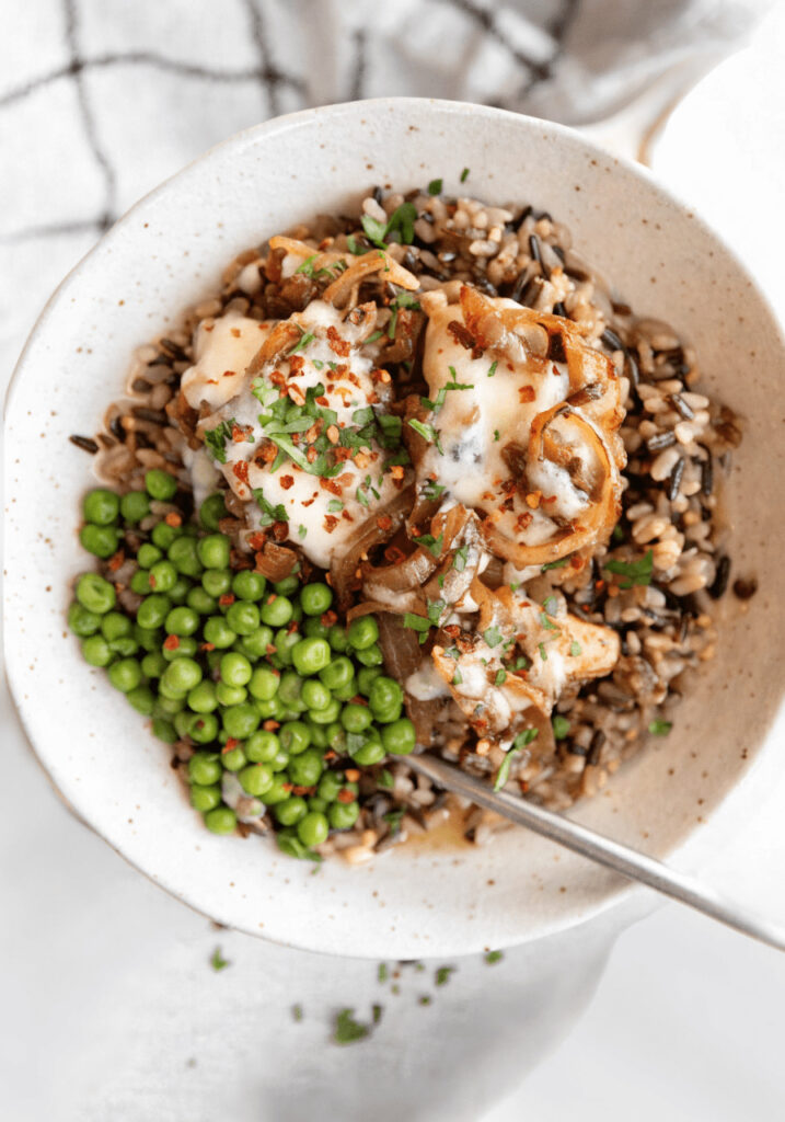 French Onion Chicken Bowls