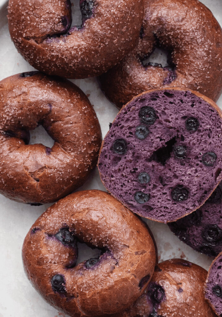Homemade Chewy Blueberry Bagels