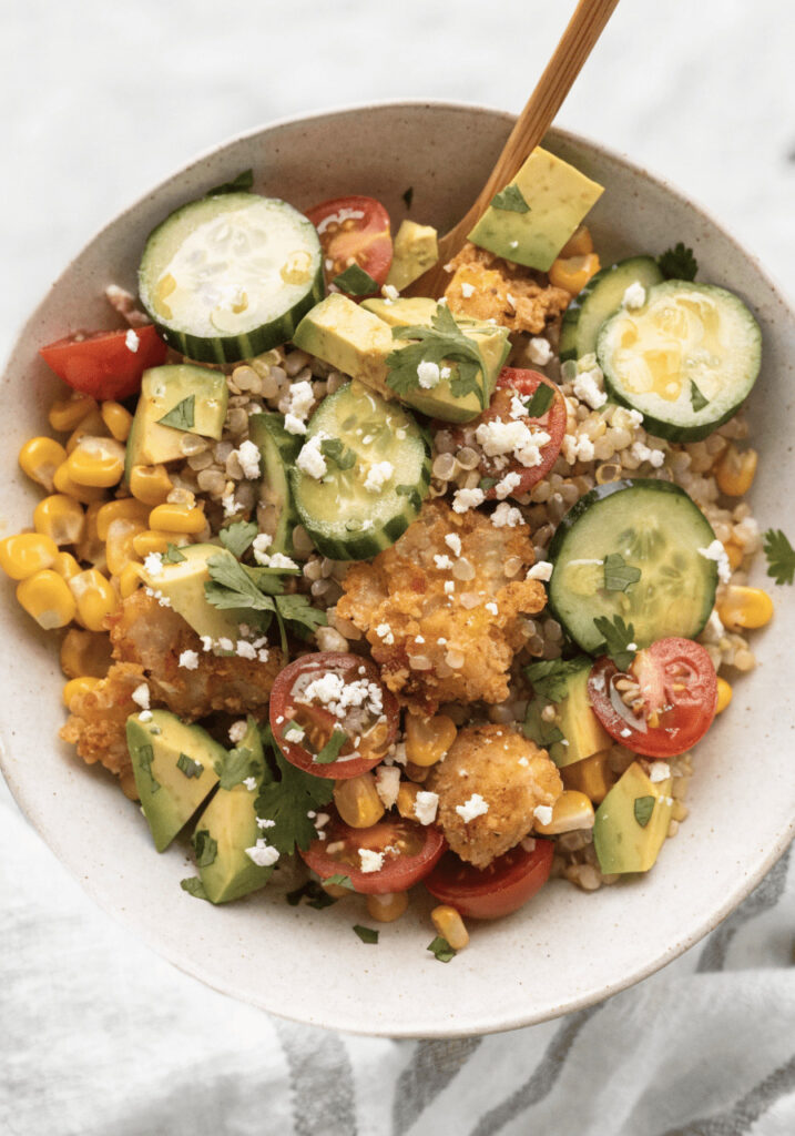 Honey Mustard Pretzel Chicken Bowls