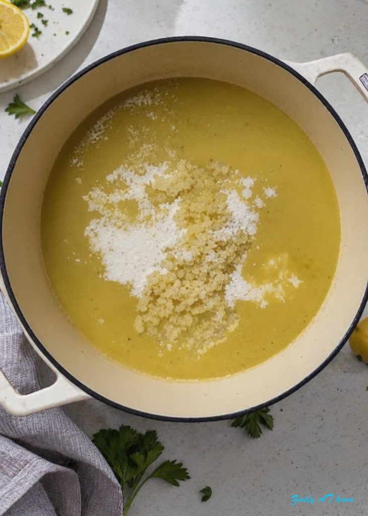 Simmer and blend the soup